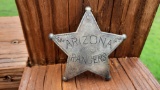 Metal 6 Point Star Arizona Rangers Badge