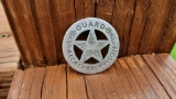 Alcatraz Prison Guard Badge Round with a Cut Out Star