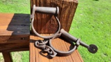 Cast Iron Working Handcuffs Hand Cuffs Screw in Key Number 36