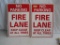 Lot of 2 No Parking Fire Lane Signs