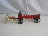 Old Cast Iron Horses & Buggy w/ Man