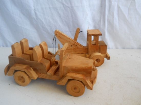 Lot of 2 Homemade Wooden Toys