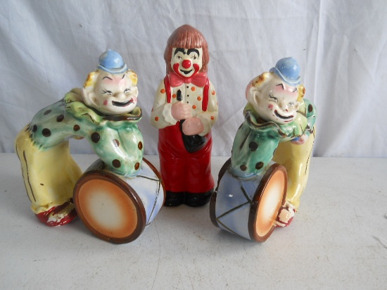 Lot of 3 Clown Items