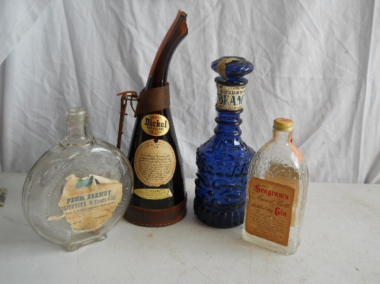 Lot of 4 Decanters