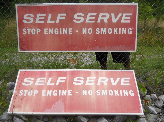 Lot of 2 Gas Station Signs