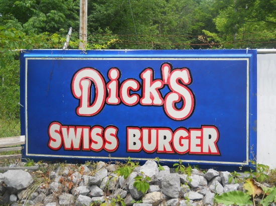 Dicks Swiss Burger Sign