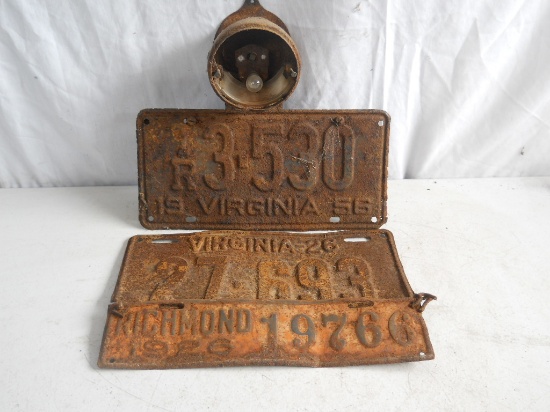 Lot of 3 Vintage License Plates