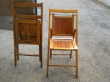 Lot of 2 Wooden Chairs