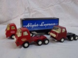 Lot of 3 Tiny Tonkas, Includes Tiny Tonka Night Express w/ Trailer