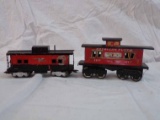 Lot of 2 Caboose, American Flyer O Gauge Pre-War Caboose Circa. 1919-1935 & 1 Marx Caboose