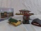 Lot of 5 Plastic structures: train station, house, government building, warehouse, one unassembled N