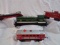 Lot of 4: Southern switcher #1039, plastic western railcar, Lionel #6825 flatcar, Circa 1959-62 O ca