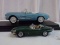 Lot of 2: Franklin Mint XKE Roadster, 1961 Chevy Corvette convertable on display stand