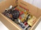 Large Box of Misc Items Includes Track, Broken Cars, Cars w/o Wheels & Random Pieces & Renwal Visibl