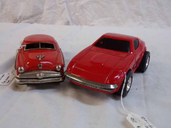 Lot of 2 Red Metal Cars