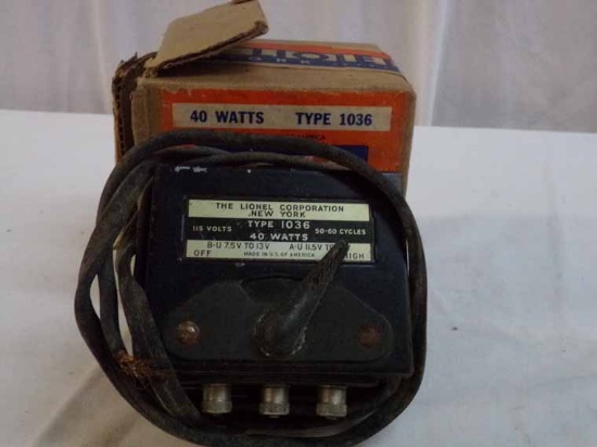 Lionel type 1036 transformer in box