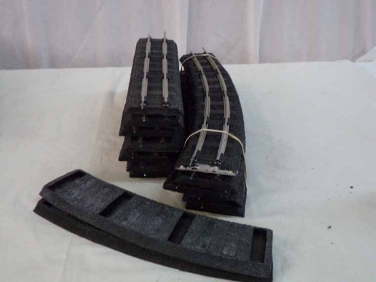 (12) Pieces "HO" Track w/ Rubber Base & (2) Pieces of Rubber Base w/ No Track