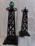 Lot of 2 Louis Marx & Co. Revolving Beacon Towers