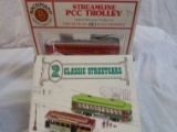 Lot of 2: Streamline trolley & 2 classic steet cars both HO