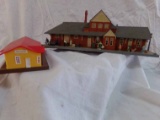 Lot of 2 structures: one N scale grovemont & a detailed train station w/wiring