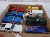 Lot of 8 Includes (4) Sports Cars & Yellow Tootsie Toy Tanker Shell