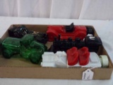 Avon Cologne Bottles (5) Includes 1908 Thomas Flyer Car, Red Roadster, Straight 8 Race Car & Green M