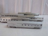Set of (5) American Flyer Lines, 3 Observation Cars & 2 Passenger Cars w/ Silhouettes
