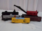 Lot of 5 Includes Lionel Crane Car & (2) Gulf Tankers
