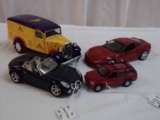 (4) Model Cars Includes 1935 Chevy Panal Truck, 1/24th 2006 Z06 Corvette, 1/43rd Jeep Grand Cherokee