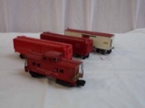 (4) American Flyer Cars Includes (1) #938 Caboose & (3) Boxcars