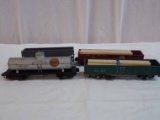 Lot of 4 Includes Gulf Tanker, (2) Gondola and a Hopper