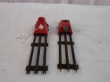 (2) Lionel Lighted Track Bumpers 