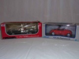 Lot of 2 : Anson 1963 Ford T-Bird Roadster, Welly 2003 Ford Street KA convertable
