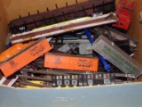 Misc Box of Train Cars, Track & Accessories