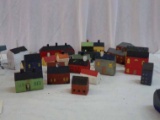 Large Lot of Wooden Painted Houses Aprox. (25) Pieces