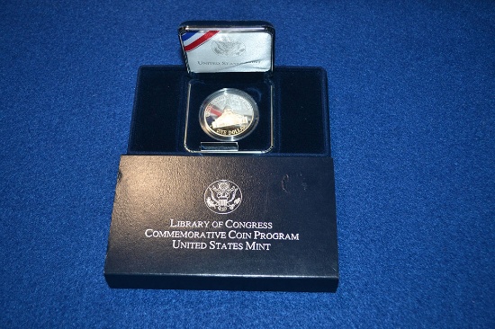 2000 US Mint Library Of Congress Proof Silver Dollar