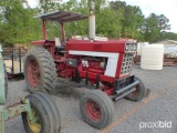International 1066 Red & White Farm Tractor w/ top, Bottom Skid Plate SN:2610159U013557