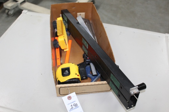 2 Irwin Squares, Tape Measure, Wixey Digital Readout.
