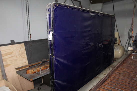 2- 6'x8' Welding Curtains W/frames.