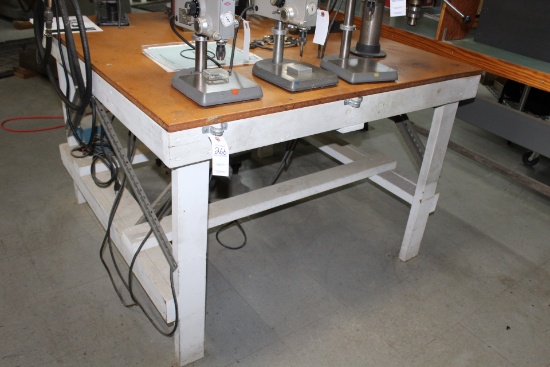 4'x4' Wooden Work Table.