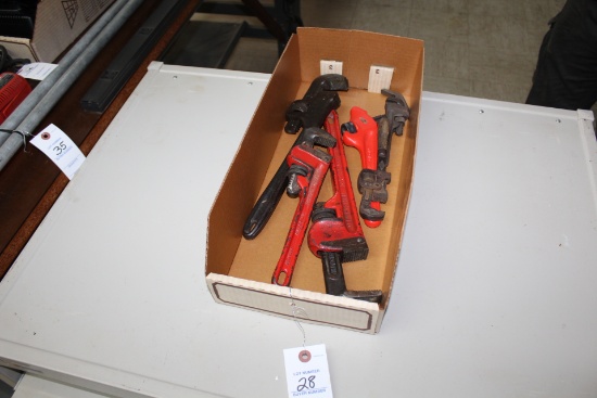 Box Of Pipe Wrenches.
