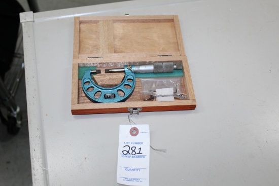 Fowler 0"-1" Micrometer W/box.