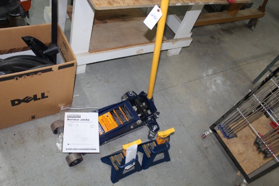 Hein-warner 2-ton Floor Jack And 2 Jack Stands.