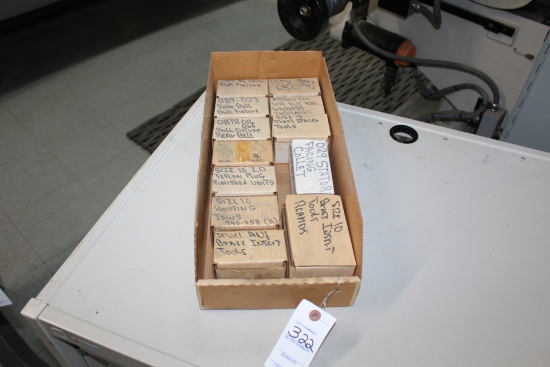 Box Lot- Drill Fixture, Housing Jaws, Collet And More.