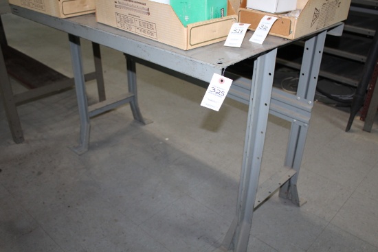 Steel Work Table. 48" X 29" X 34" Tall.
