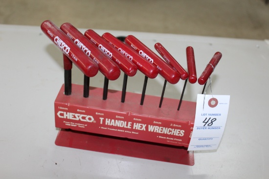 Chesco Metric T-handle Hex Wrenches.