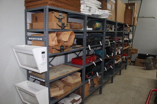 6 Sections Of 36"x75"x18" Deep Metal Shelving.