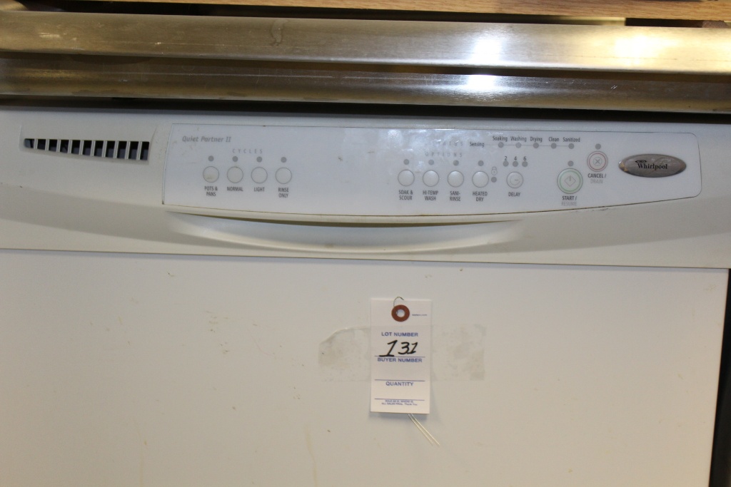 whirlpool dishwasher quiet partner ii