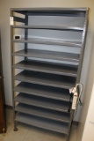 Metal Storage Shelf In Gray.