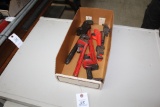 Box Of Pipe Wrenches.